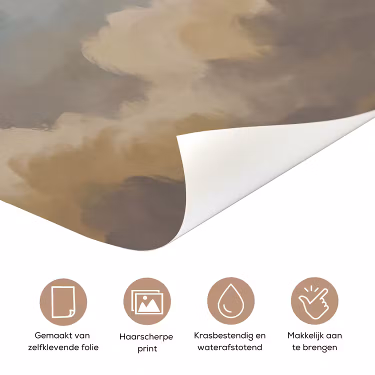 Deursticker - Vogel - Wolken - Natuur - Modern - Grijs — 3