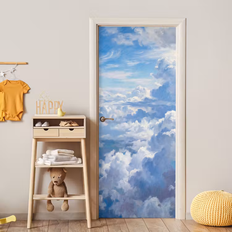 Deursticker - Wolken - Lucht - Natuur - Abstract - Blauw — 6