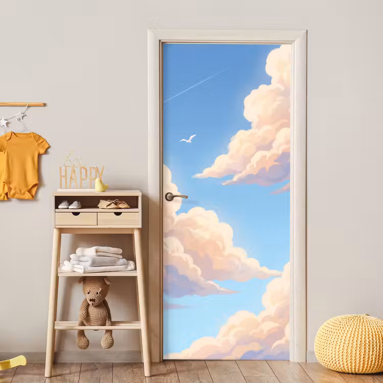 Deursticker - Wolken - Lucht - Natuur - Blauw — 6