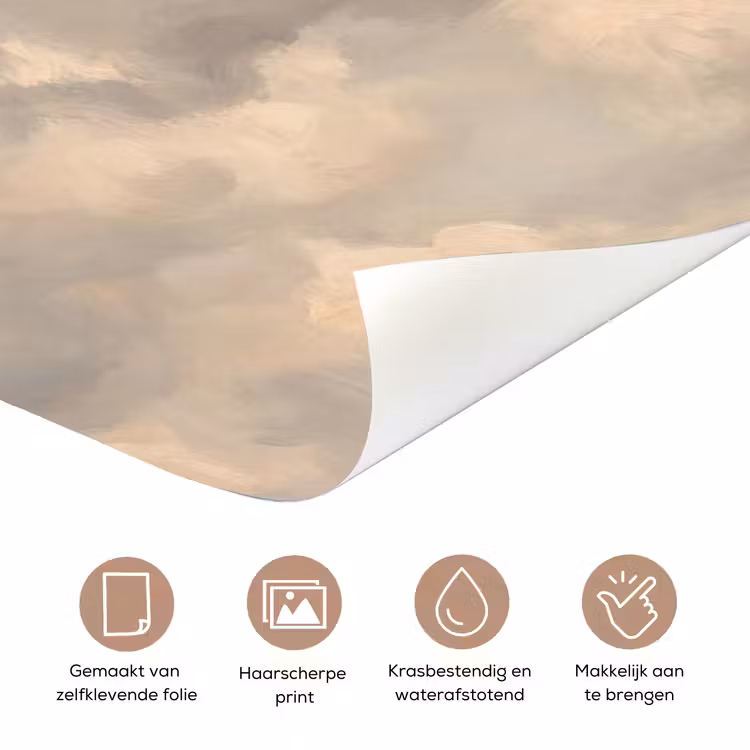 Deursticker - Wolken - Zacht - Natuur - Klassiek - Beige — 3