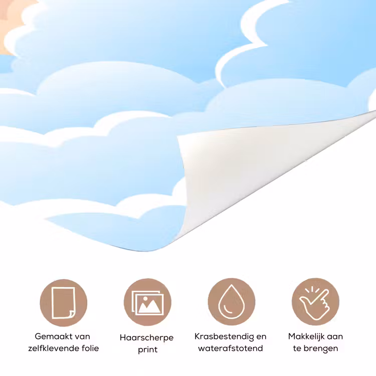 Deursticker - Zon - Vogels - Lucht - Natuur - Geel — 3