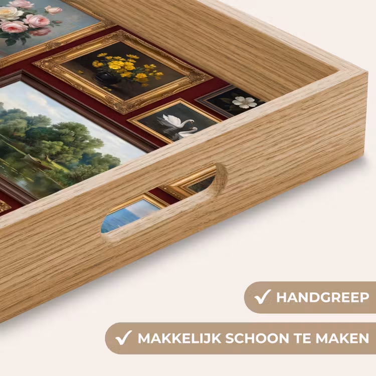 Dienblad - Bloemen - Vaas - Klassiek - Kunst - Rood — 5