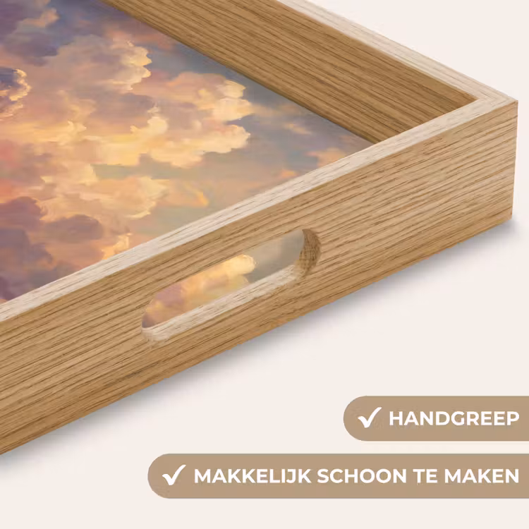 Dienblad - Boot - Zonsondergang - Zee - Natuur - Goud — 5