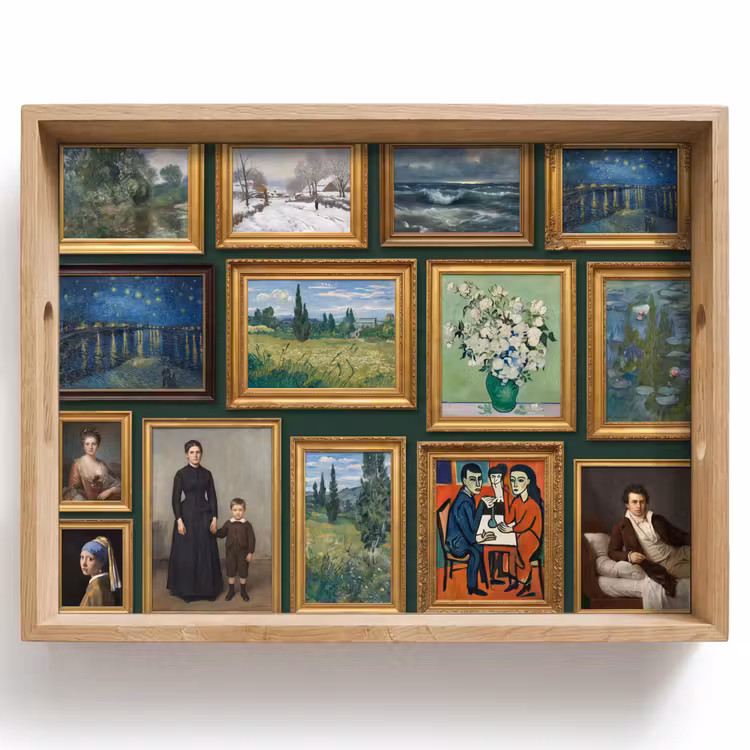 Dienblad - Kunst - Schilderijen - Collectie - Klassiek - Groen — 1