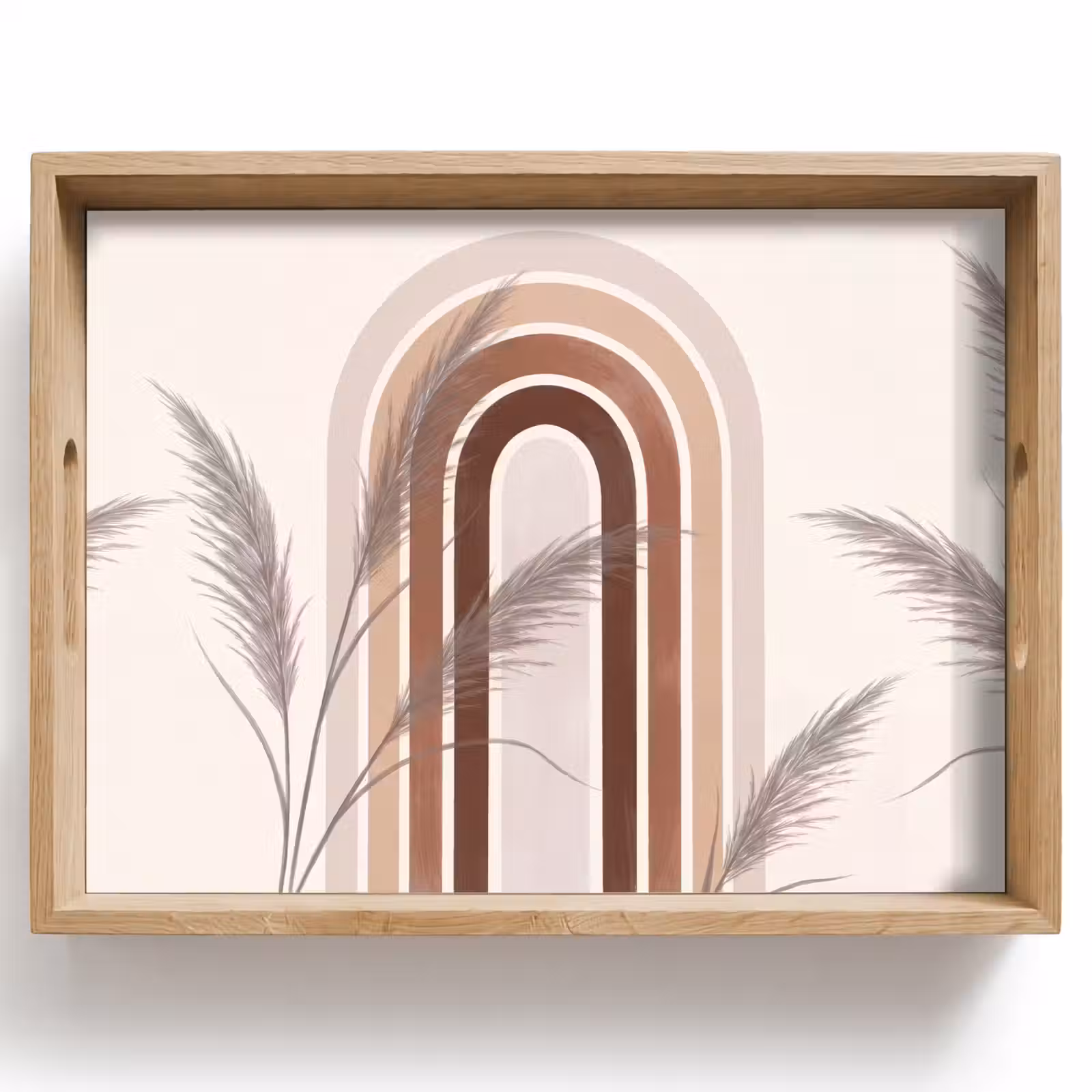 Dienblad - Abstract - Bogen - Plant - Boho - Beige — 1