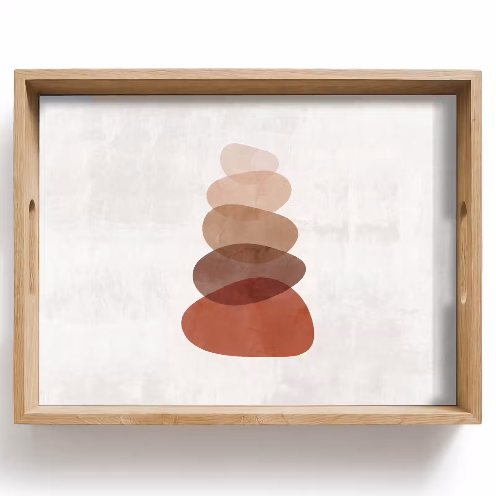 Dienblad - Abstractie - Gestapeld - Balans - Modern - Aardetinten — 1