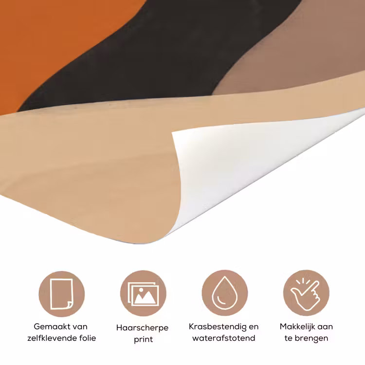 Deursticker - Landschap - Heuvels - Zon - Abstract - Oranje — 3
