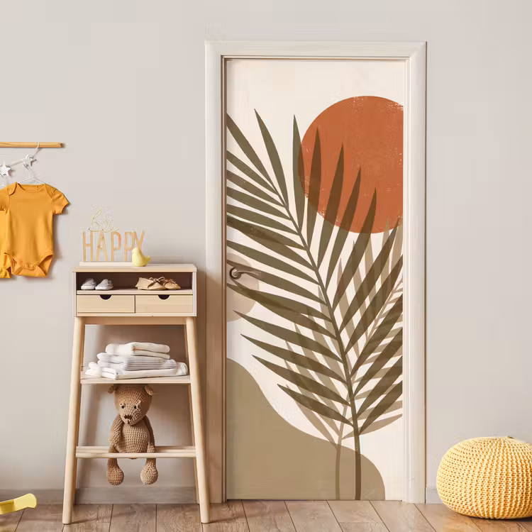 Deursticker - Planten - Bladeren - Abstract - Modern - Beige — 6