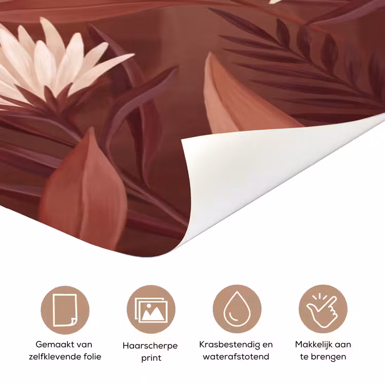 Deursticker - Planten - Bladeren - Botanisch - Modern - Bruin — 3