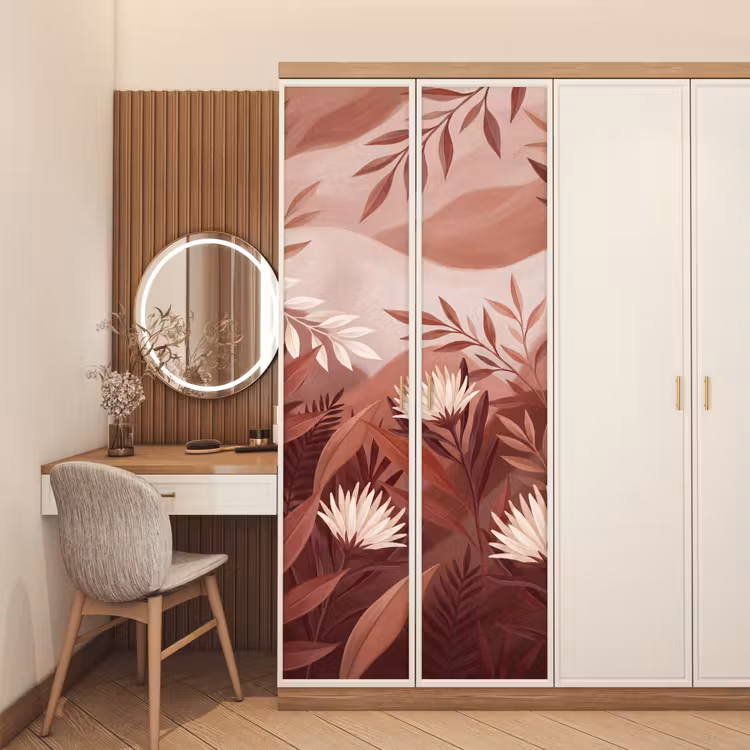 Deursticker - Planten - Bladeren - Botanisch - Modern - Bruin — 5