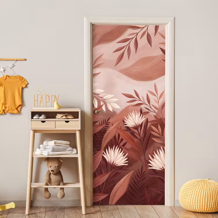 Deursticker - Planten - Bladeren - Botanisch - Modern - Bruin — 6