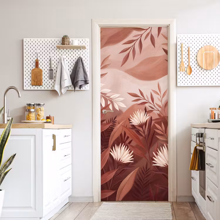 Deursticker - Planten - Bladeren - Botanisch - Modern - Bruin — 7
