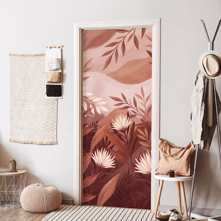 Deursticker - Planten - Bladeren - Botanisch - Modern - Bruin — 8