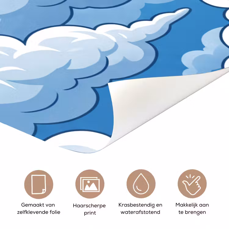 Deursticker - Wolken - Hemel - Abstract - Wit — 3