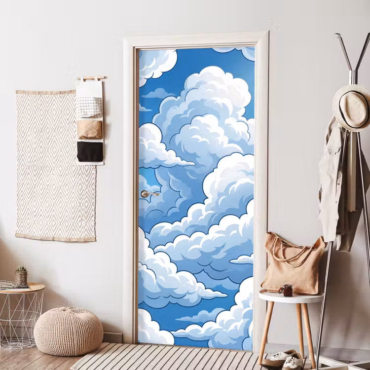 Deursticker - Wolken - Hemel - Abstract - Wit — 8
