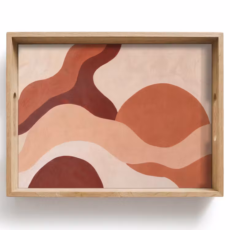 Dienblad - Abstract - Vormen - Organisch - Aardetinten - Modern — 1