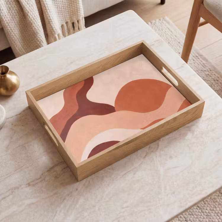 Dienblad - Abstract - Vormen - Organisch - Aardetinten - Modern — 2