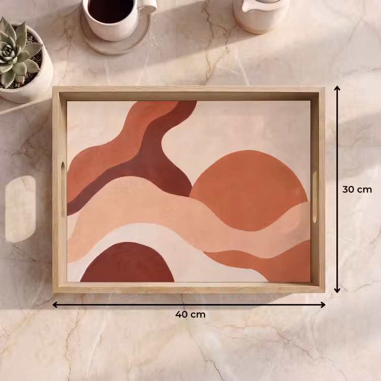 Dienblad - Abstract - Vormen - Organisch - Aardetinten - Modern — 9