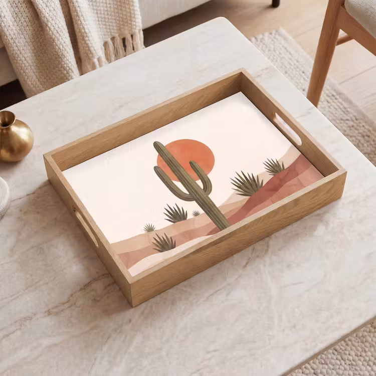 Dienblad - Cactus - Duinen - Modern - Landschap - Groen — 2