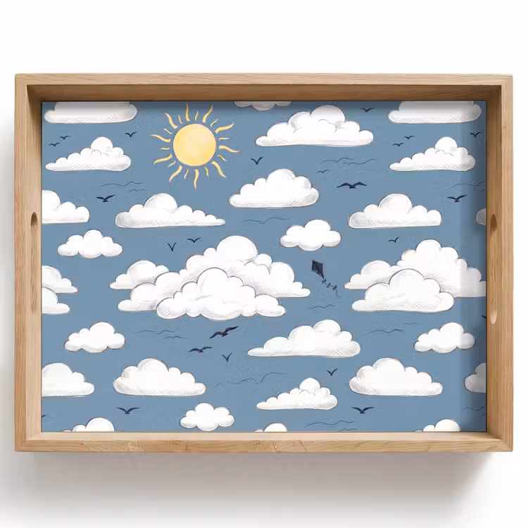 Dienblad - Lucht - Zon - Wolken - Natuur - Blauw — 1
