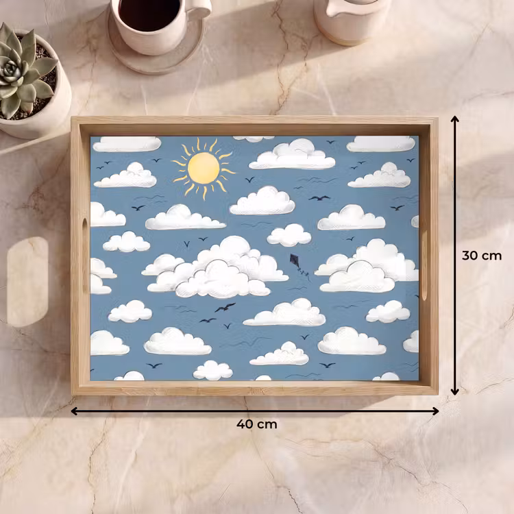 Dienblad - Lucht - Zon - Wolken - Natuur - Blauw — 9