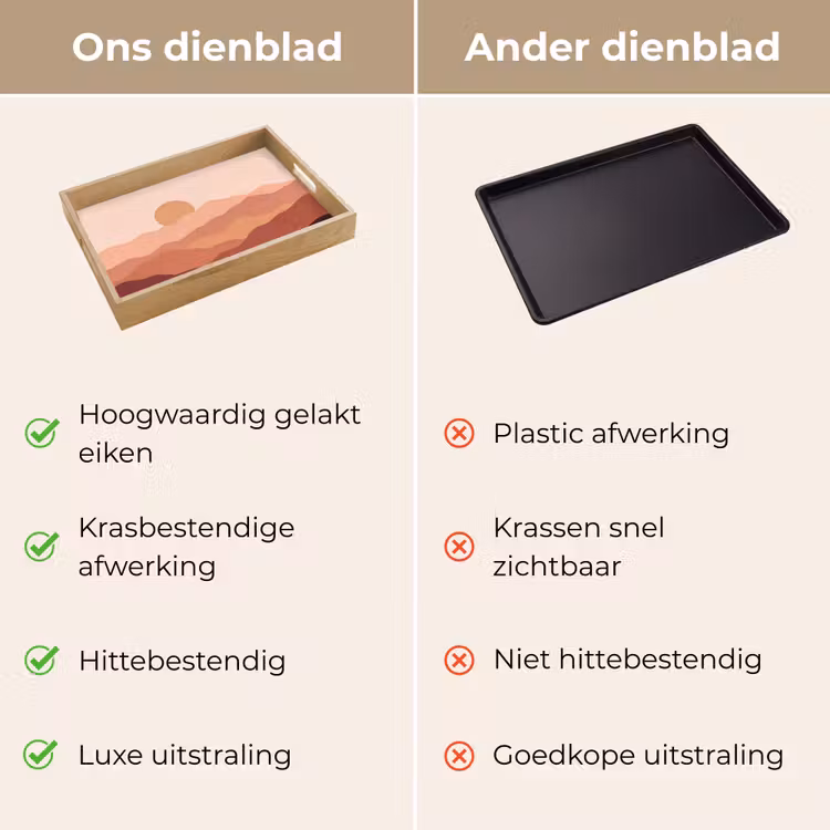 Dienblad - Natuur - Heuvels - Abstract - Modern - Oranje — 3
