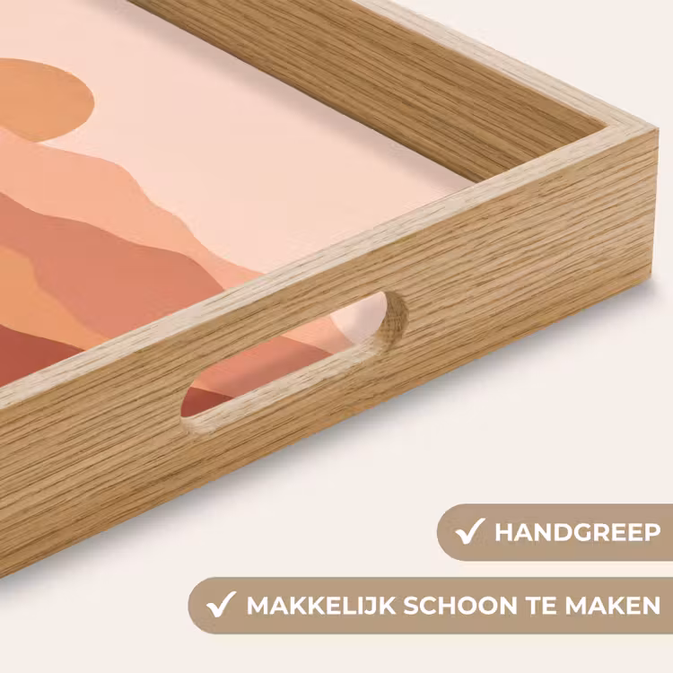 Dienblad - Natuur - Heuvels - Abstract - Modern - Oranje — 5