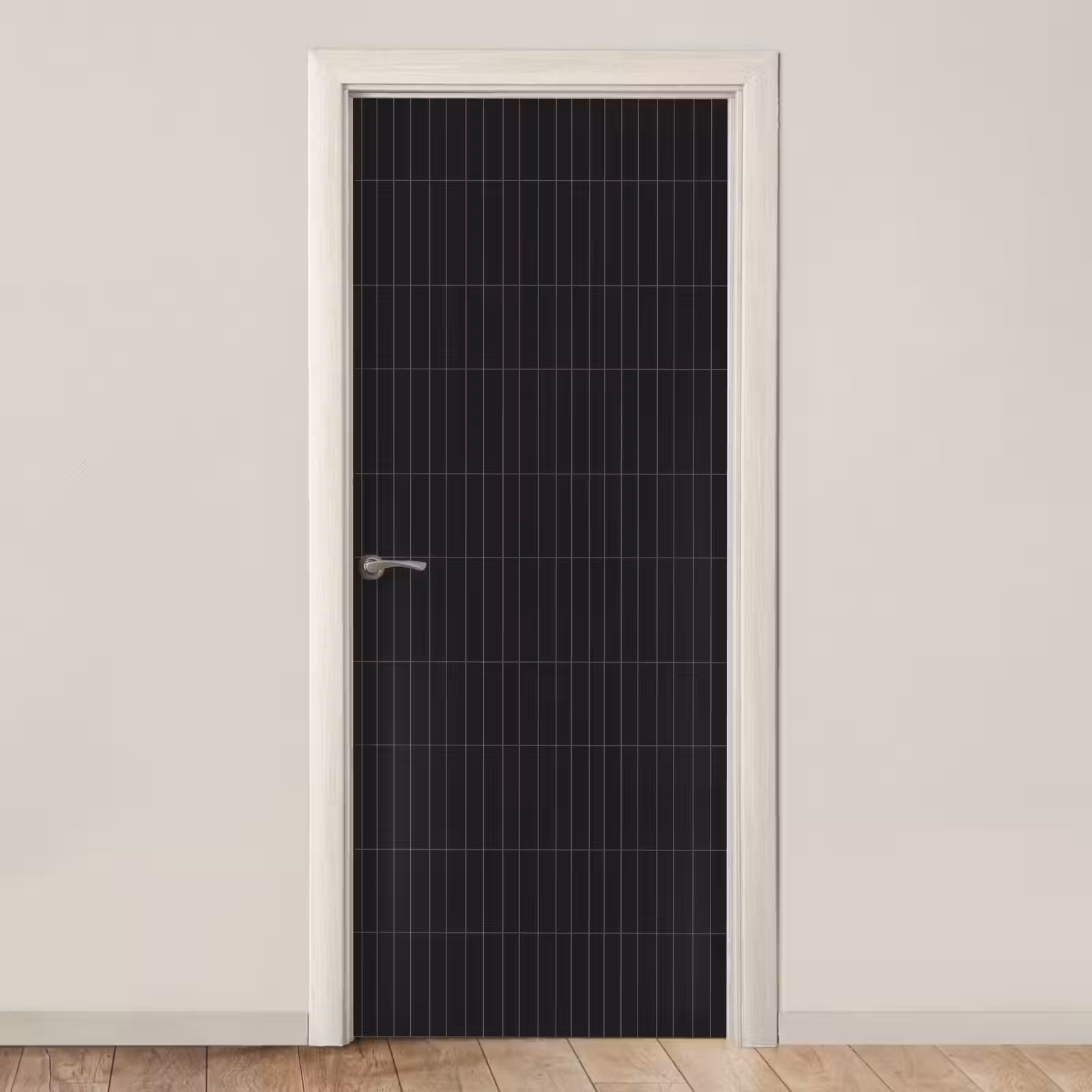 Deursticker - Verticaal - Wandtegel - Mat - Zwart — 1