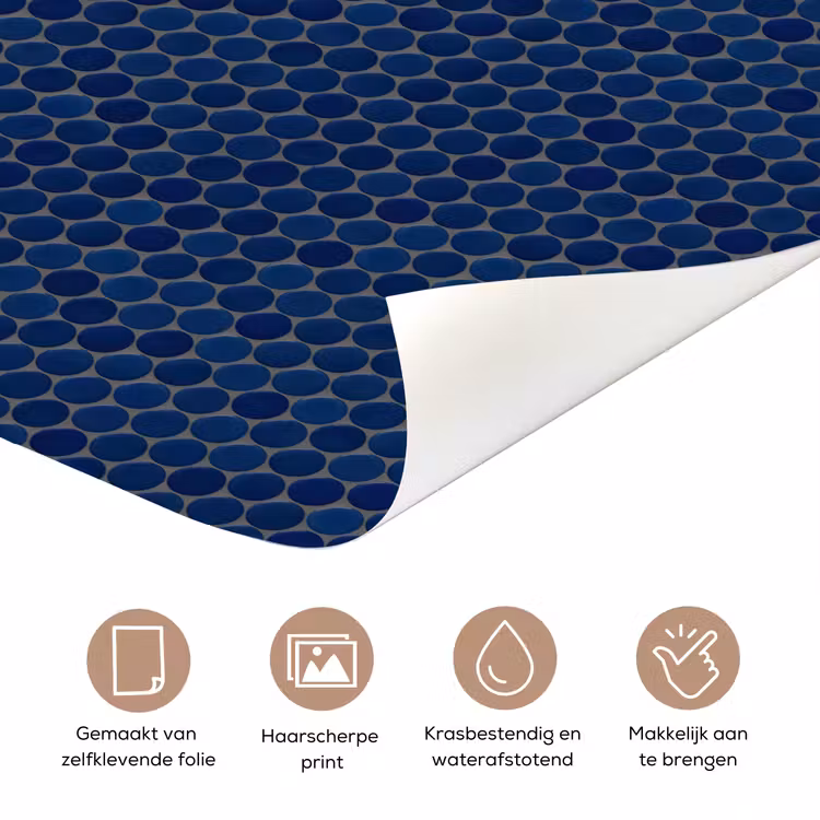 Deursticker - Penny - Mozaïek - Donkerblauw — 3