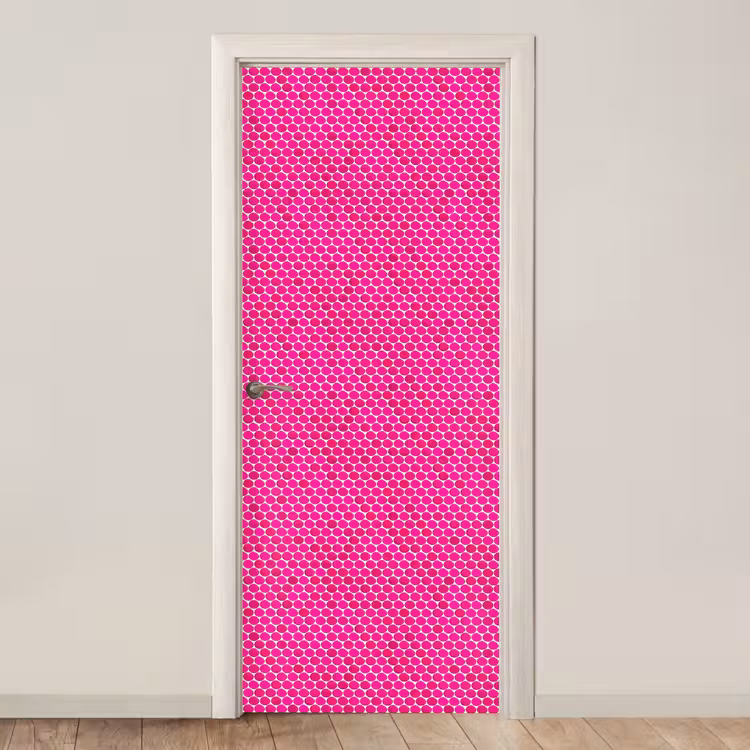 Deursticker - Penny - Mozaïek - Felroze — 1