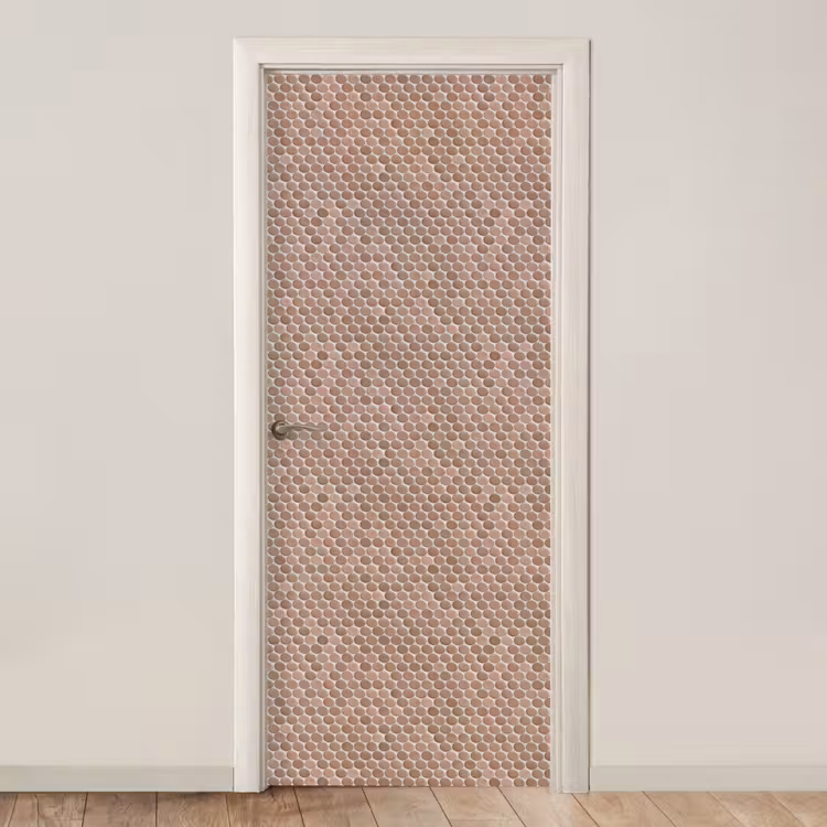 Deursticker - Penny - Mozaïek - Oudroze - Terracotta — 1