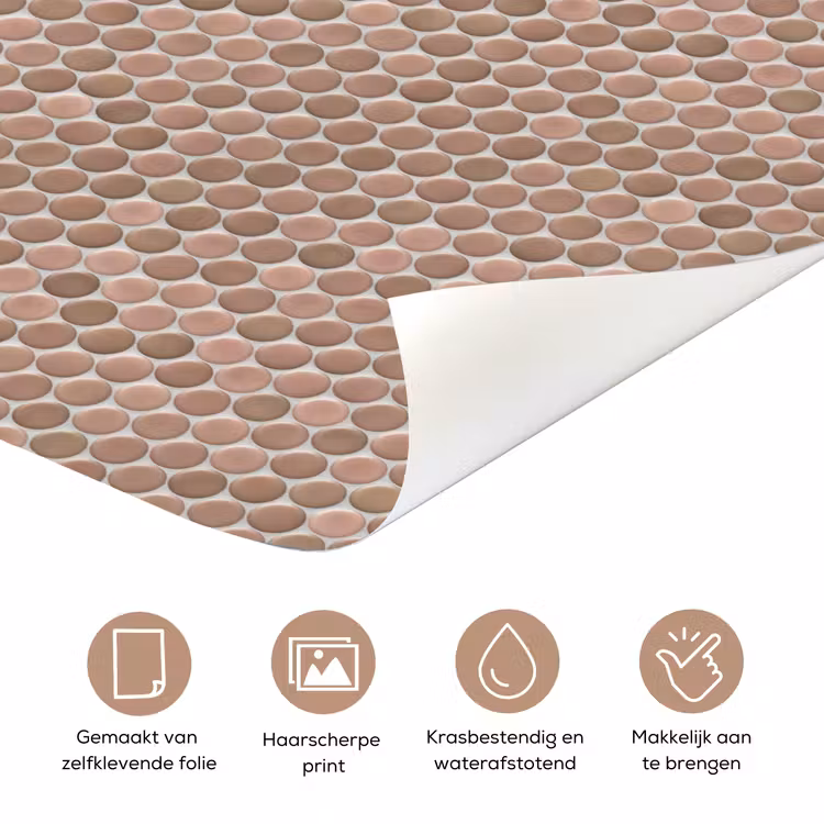 Deursticker - Penny - Mozaïek - Oudroze - Terracotta — 3