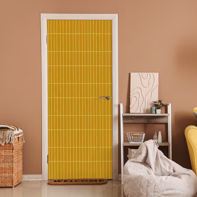 Deursticker - Tegels - Verticaal - Mosterdgeel — 2