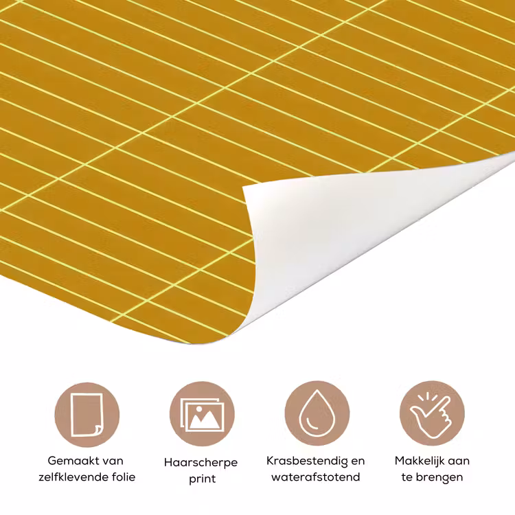 Deursticker - Tegels - Verticaal - Mosterdgeel — 3