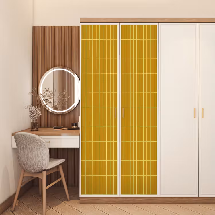 Deursticker - Tegels - Verticaal - Mosterdgeel — 5