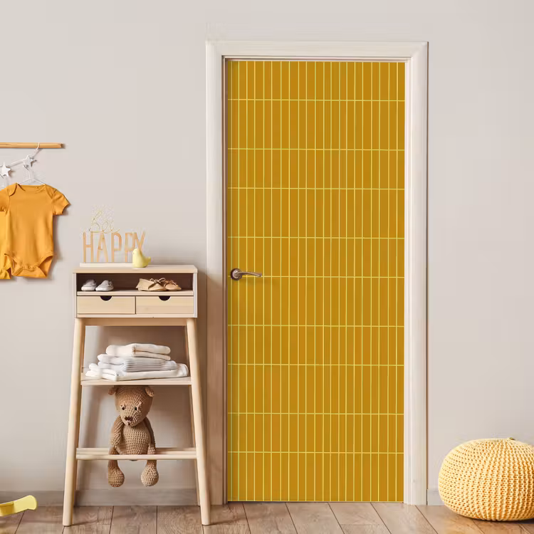 Deursticker - Tegels - Verticaal - Mosterdgeel — 6