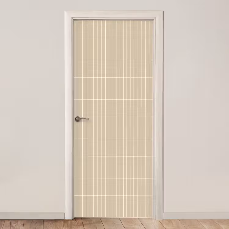 Deursticker - Verticaal - Wandtegel - Crème - Beige — 1