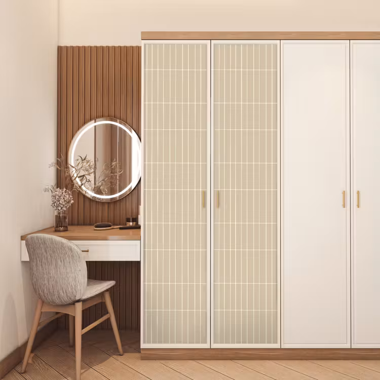 Deursticker - Verticaal - Wandtegel - Crème - Beige — 5