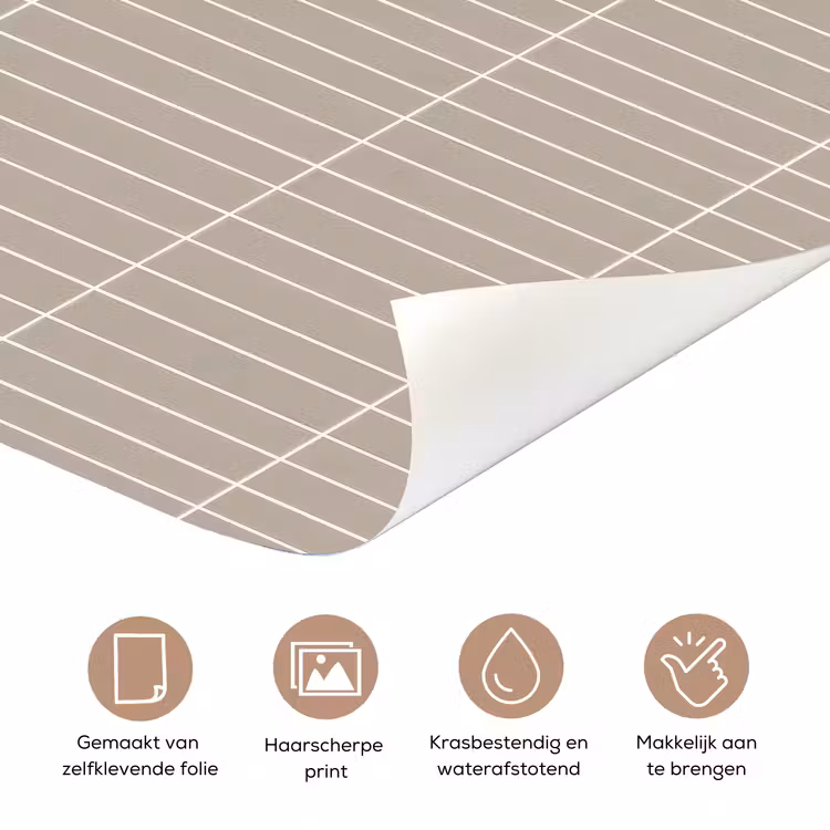 Deursticker - Verticaal - Wandtegel - Licht Beige — 3