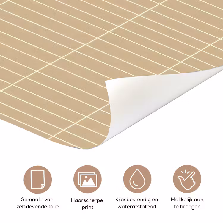 Deursticker - Verticaal - Wandtegel - Zand - Beige — 3