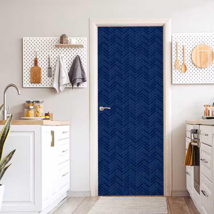 Deursticker - Visgraat - Wandtegel - Donkerblauw - Navy Blue — 7