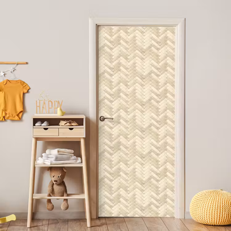 Deursticker - Visgraat - Wandtegel - Licht Beige — 6