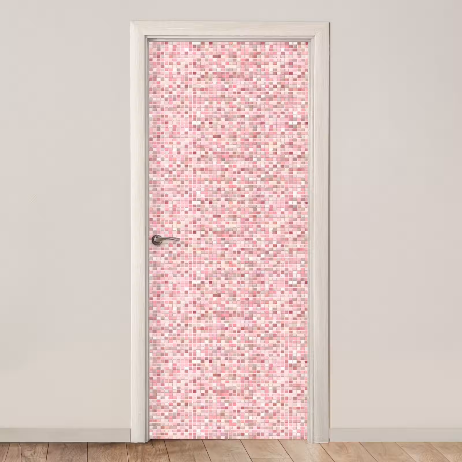 Deursticker - Mozaïek - Patroon - Roze — 1