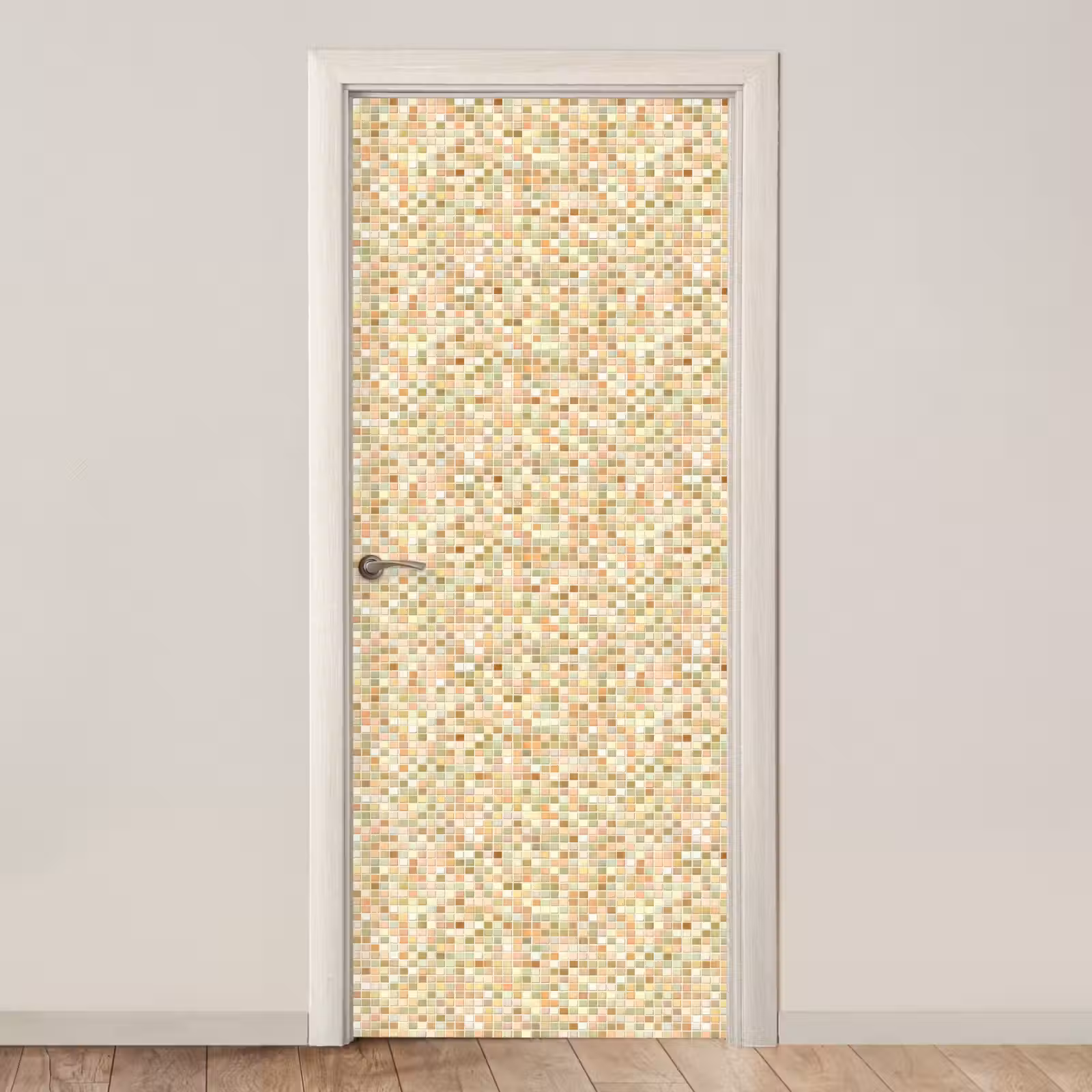 Deursticker - Mozaïek - Patroon - Terracotta — 1
