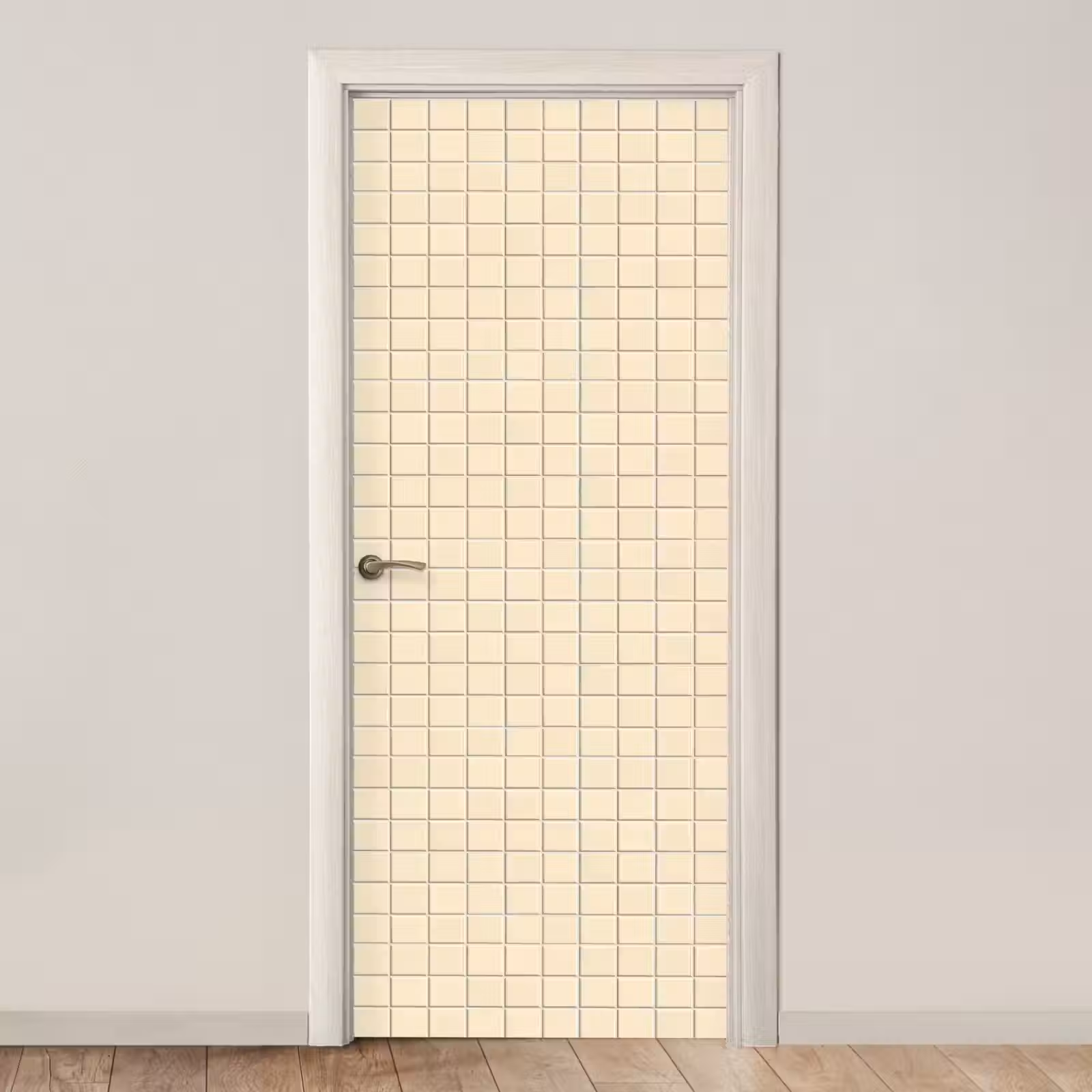 Deursticker - Patroon - Tegels - Gebroken - Wit — 1