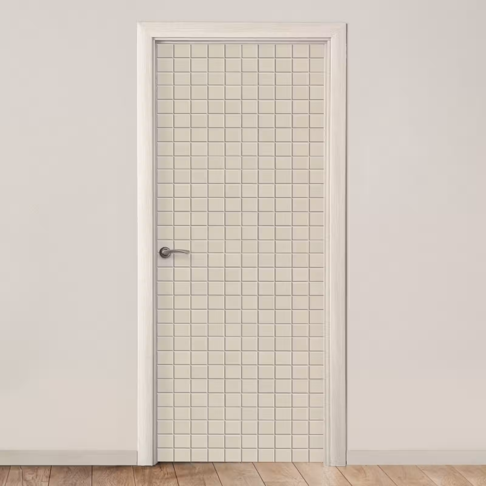 Deursticker - Patroon - Tegels - Taupe — 1
