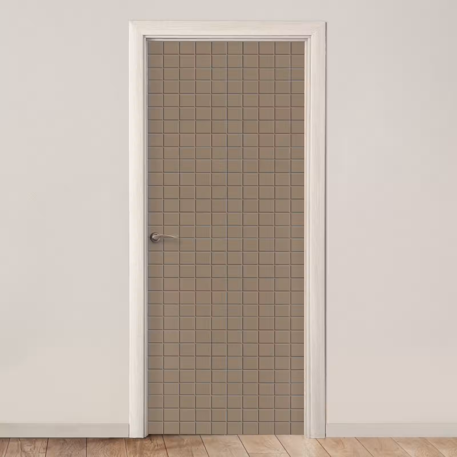 Deursticker - Tegel - Patroon - Taupe — 1