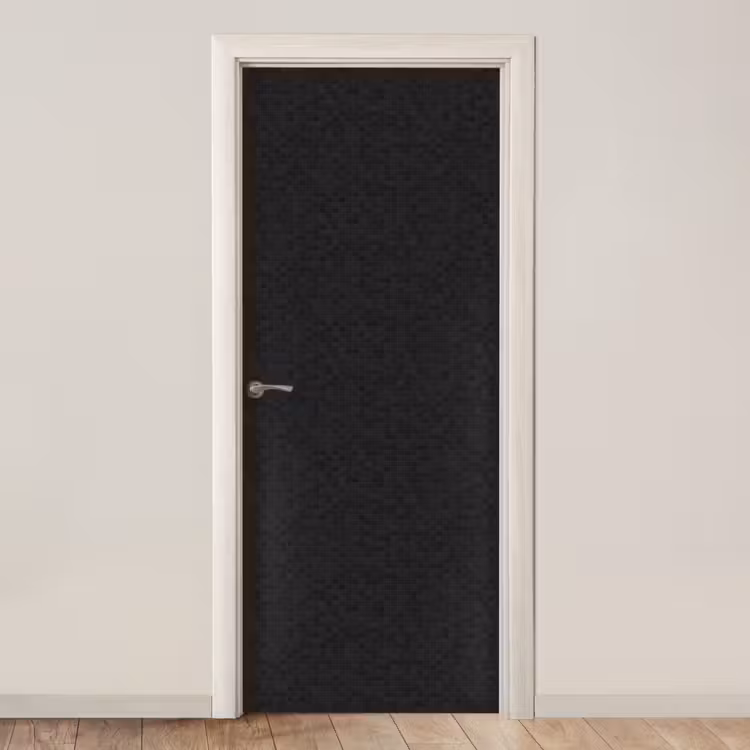 Deursticker - Mozaïek - Patroon - Antraciet - Zwart — 1