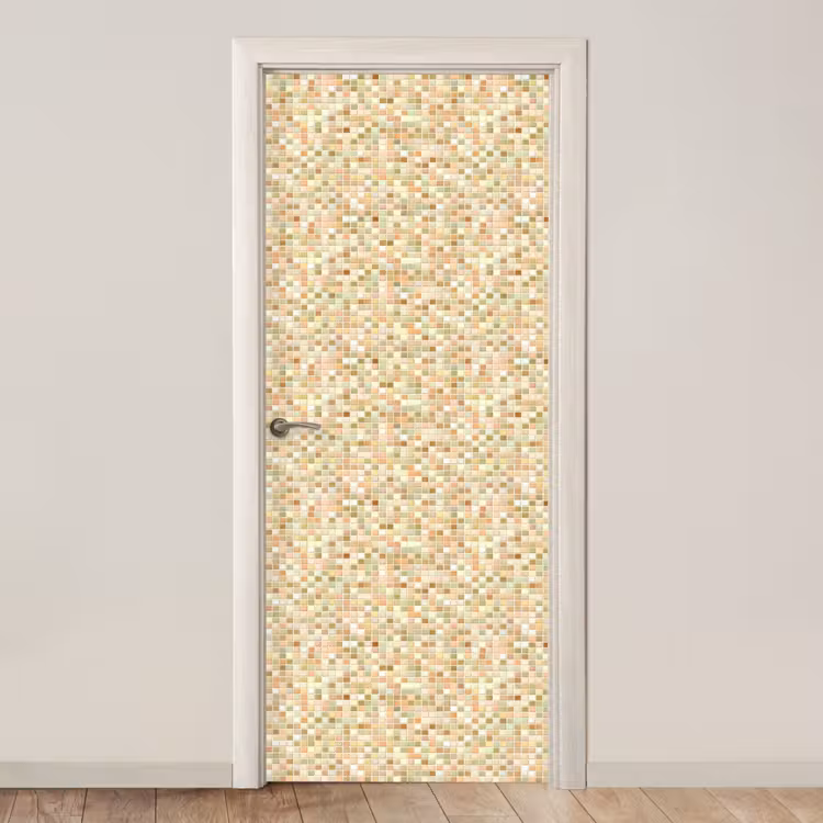 Deursticker - Mozaïek - Patroon - Terracotta — 1