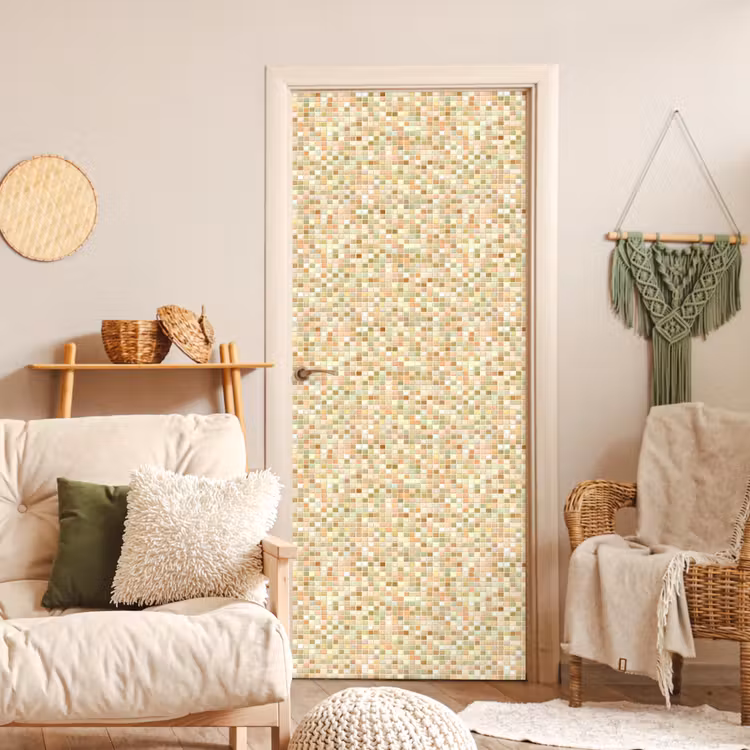 Deursticker - Mozaïek - Patroon - Terracotta — 4